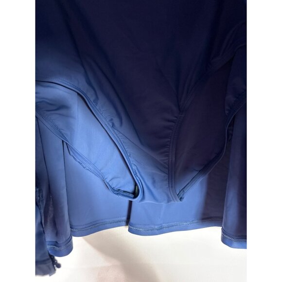 Croft & Barrow Womens 22W Tummy Slimmer Skirted Bottom Swimwear Blue New - Picture 2 of 8